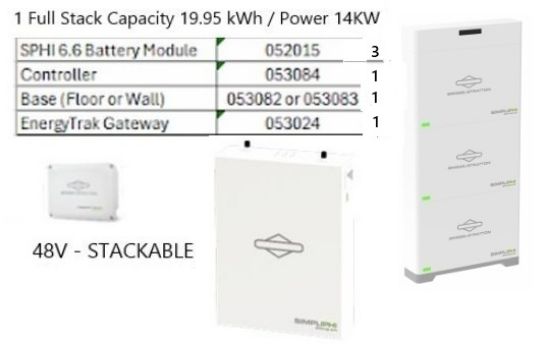 Picture of SimpliPHI Battery System 19.95 kWh with  Sol-Ark 15K-2P-N Residential Inverter
